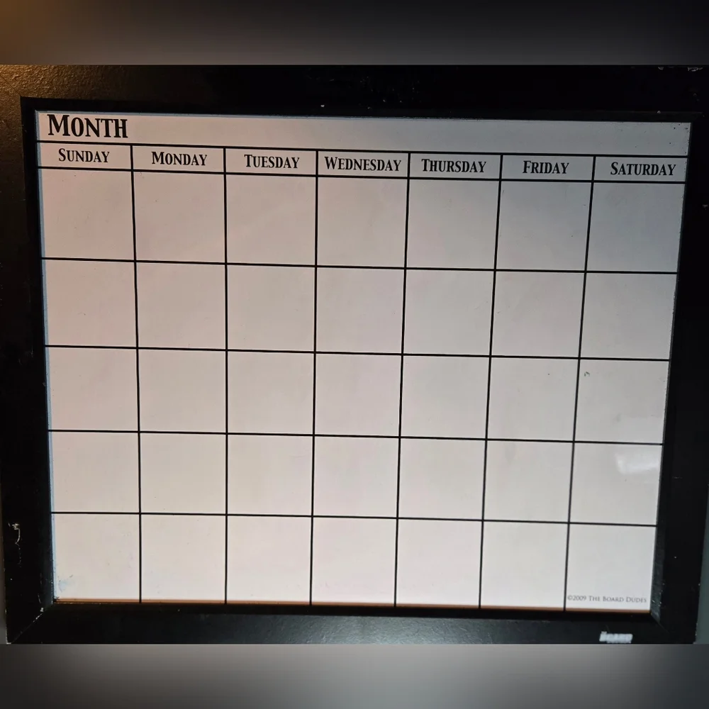 18x24 inch dry erase month calendar